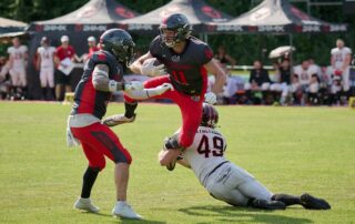 AFVBy Bayernliga 2025, Herzo Rhinos, Aschaffenburg Stallions, American Football Network, AF.N, 30nullvier Photographie, Gerhard Lehner